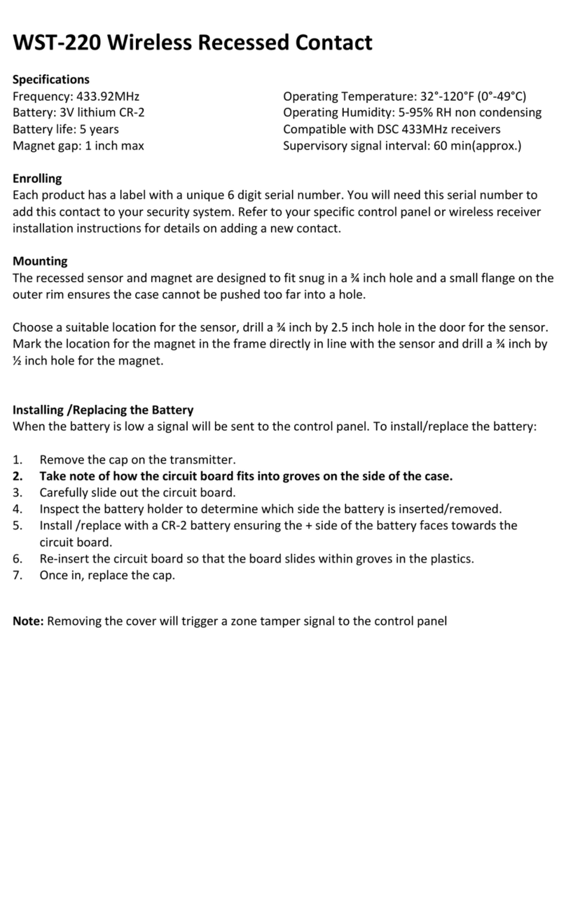 Ecolink WST-220 quick start guide