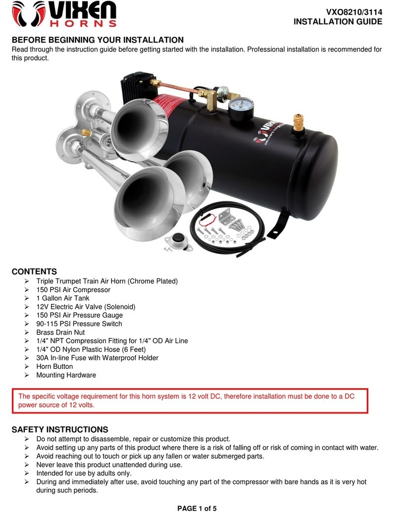 Vixen Horns VXO8210/3114 installation guide