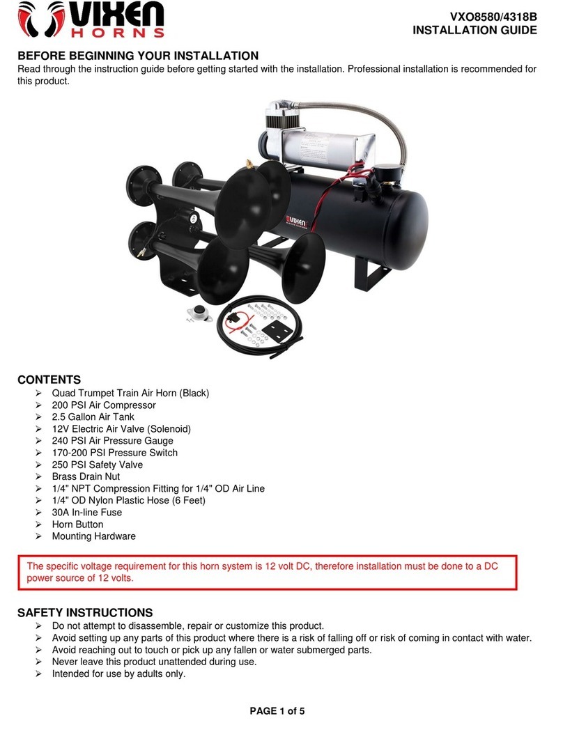Vixen Horns VXO8580/4318B installation guide