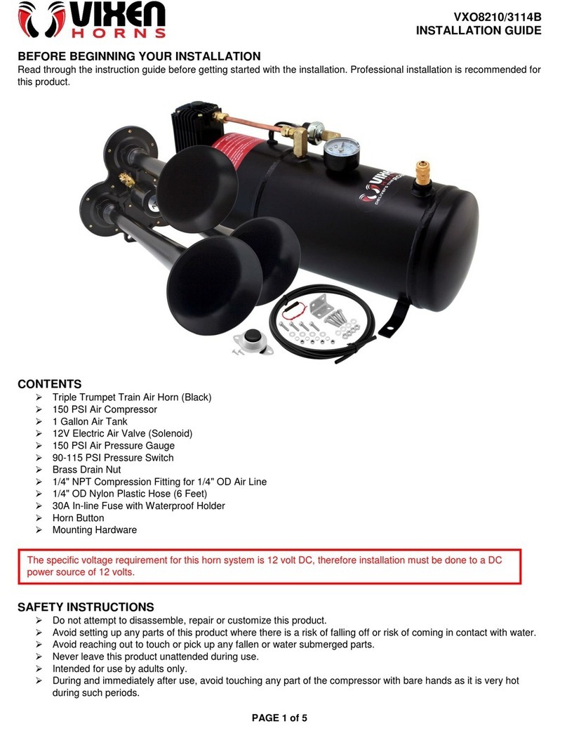 Vixen Horns VXO8210/3114B installation guide Vixen Horns VXO8210/3114B installation guide