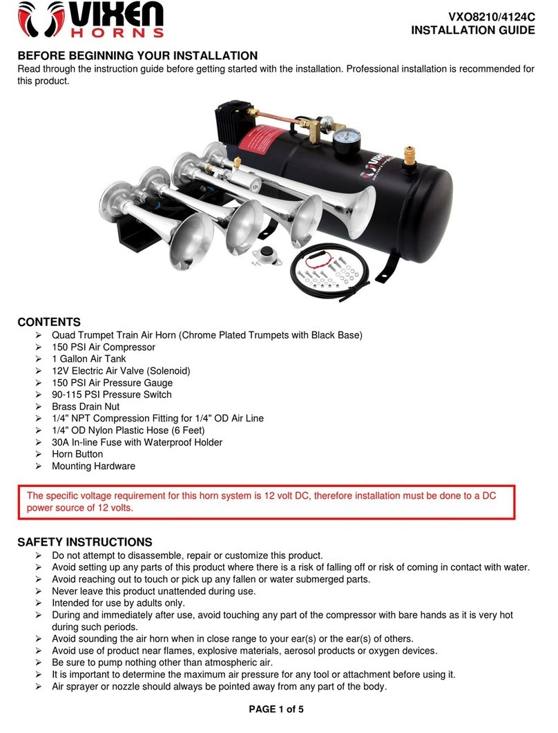Vixen Horns VXO8210/4124C installation guide