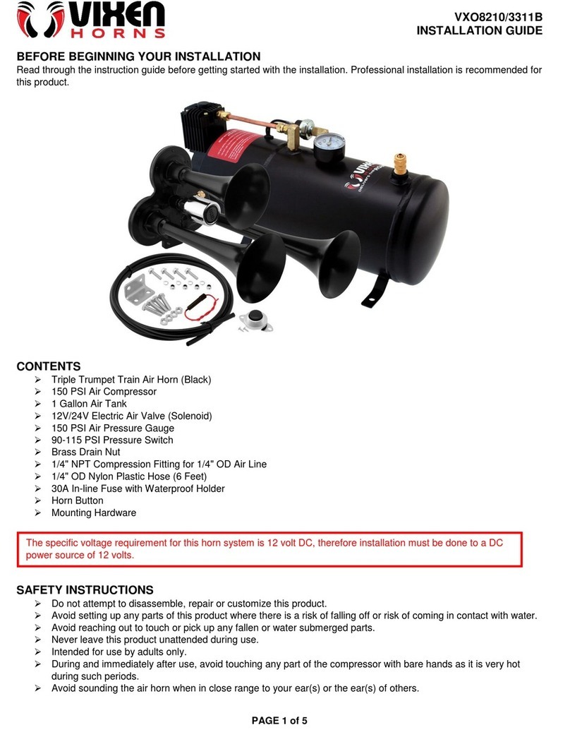 Vixen Horns VXO8210/3311B installation guide