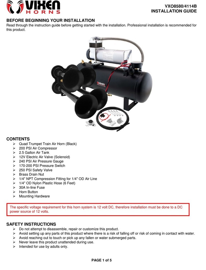 Vixen Horns VXO8580/4114B installation guide Vixen Horns VXO8580/4114B installation guide