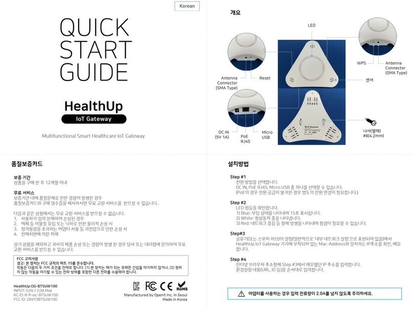 HealthUp OG-BT5UW100 quick start guide