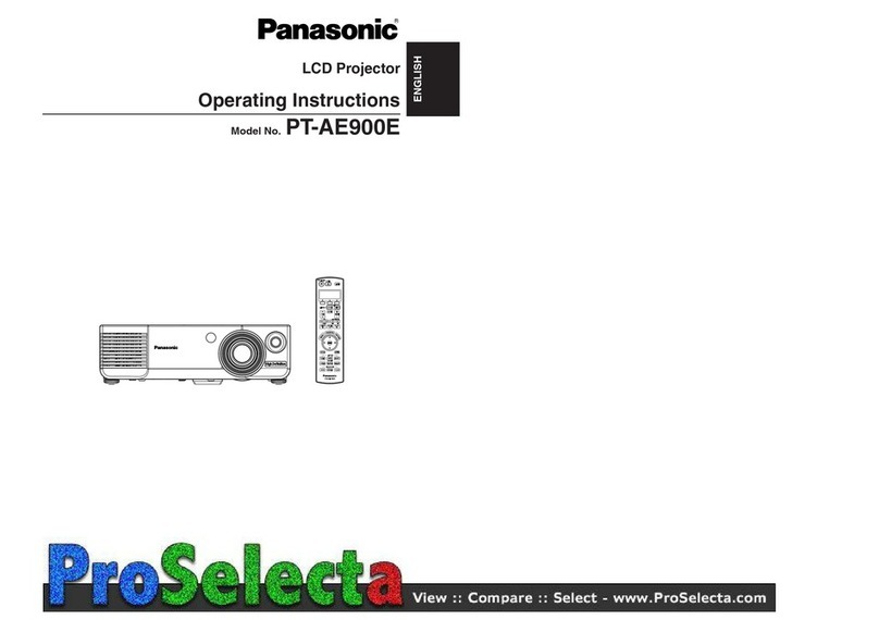 Panasonic PT-AE900 User manual