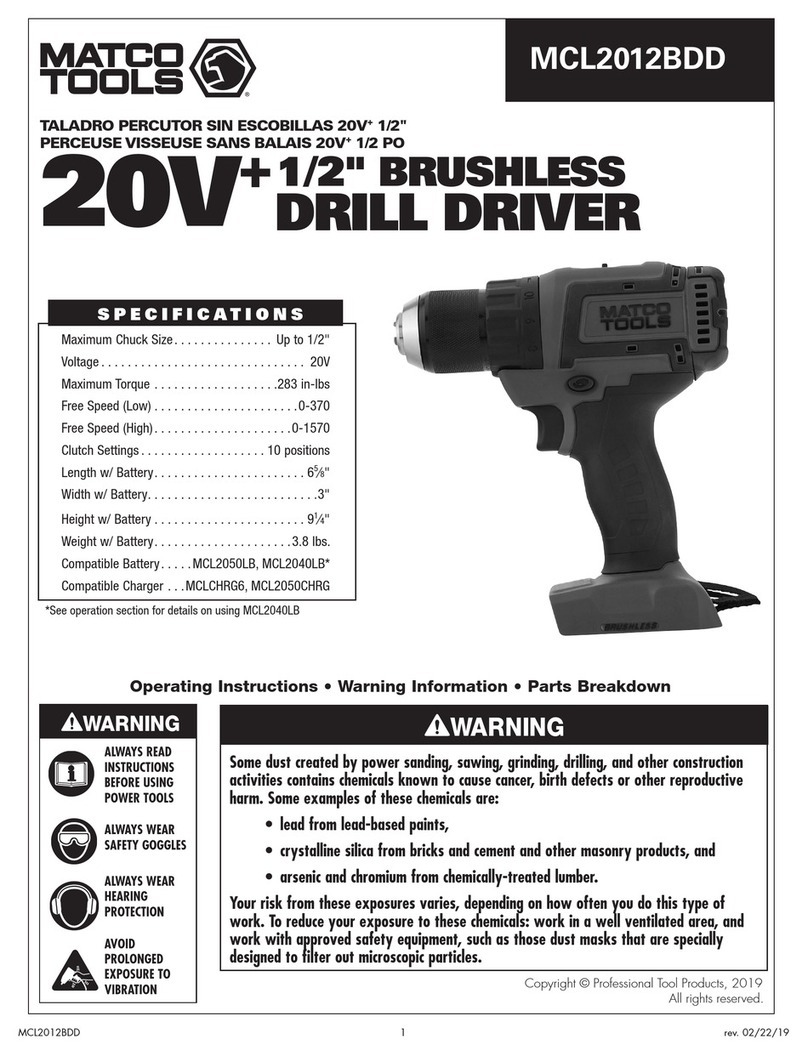 Matco Tools MCL2012BDD manual