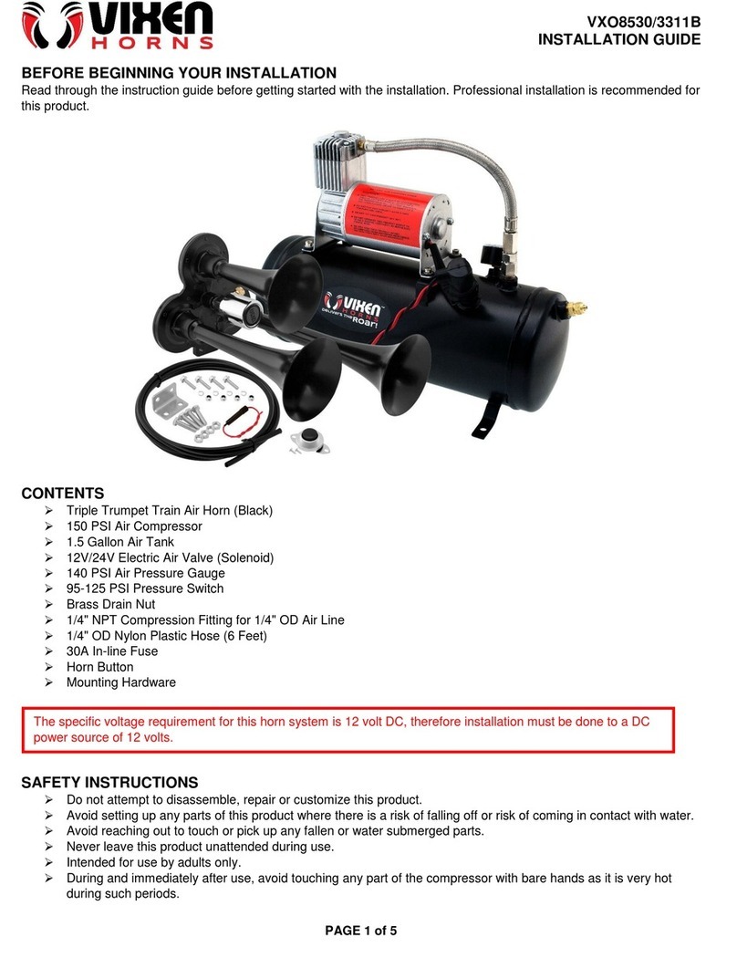 Vixen Horns VXO8530/3311B installation guide