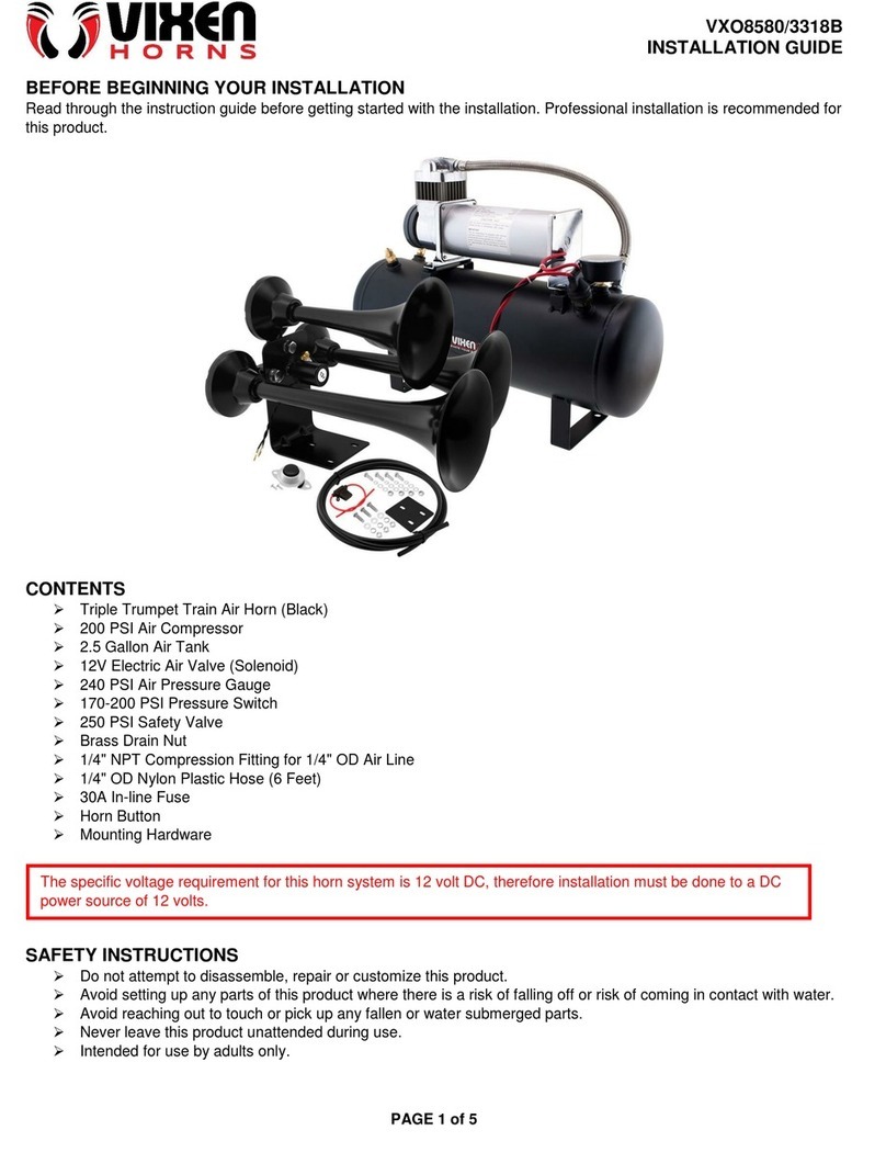 Vixen Horns VXO8580/3318B User manual