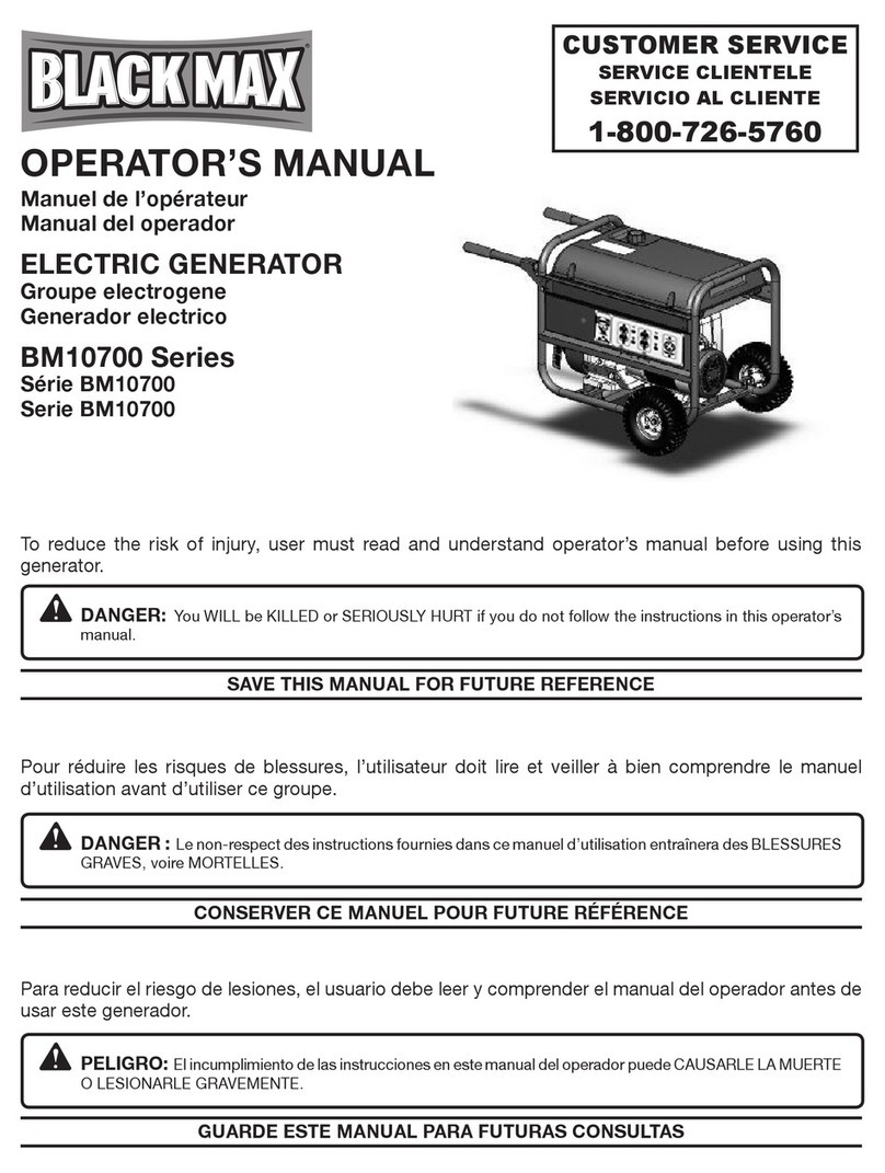 Black Max BM10700D Operator's manual