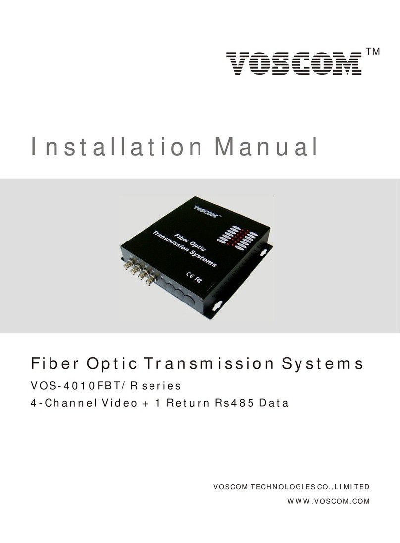 Voscom VOS-4010FBT/R Series installation manual Voscom VOS-4010FBT/R Series installation manual