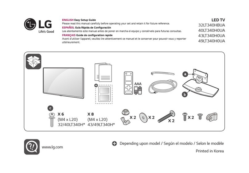 LG 40LT340H0UA Quick start guide