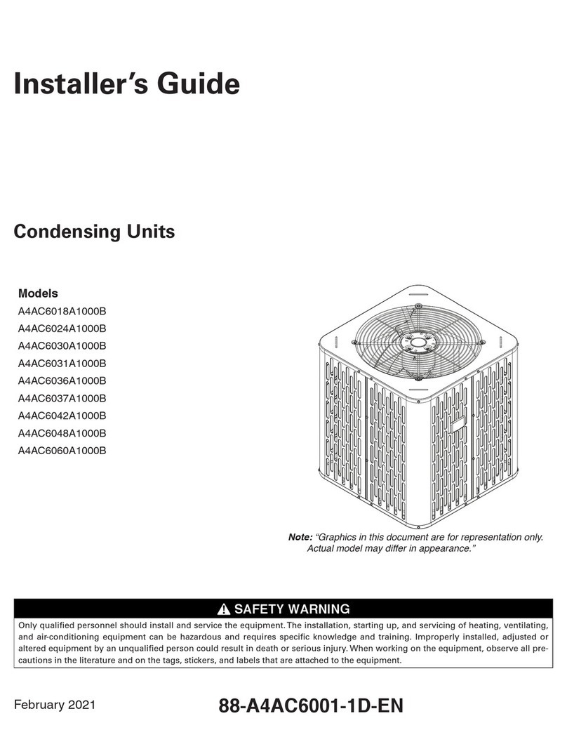 Trane A4AC6018A1000B Assembly instructions