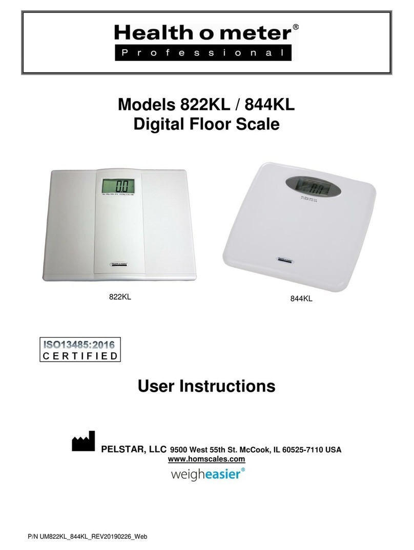 Pelstar Health O Meter 822KLS User instructions