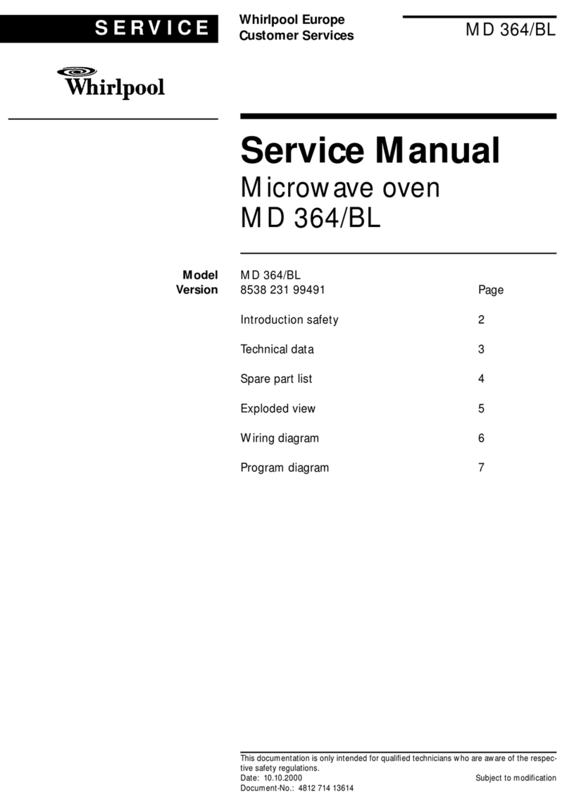 Whirlpool MD 364/BL User manual