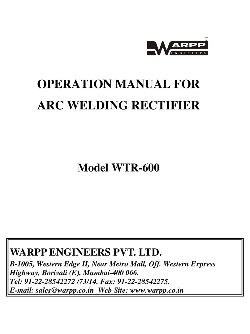 WARPP WTR-600 User manual