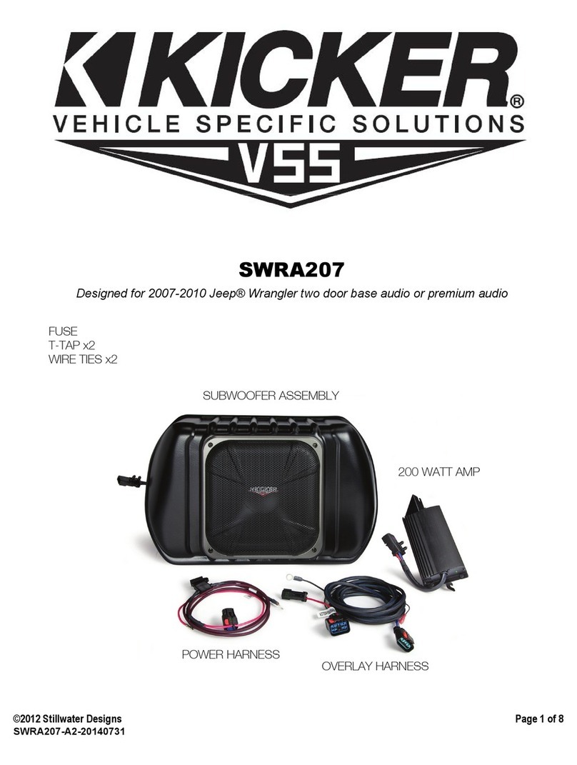 Kicker SWRA207 User manual