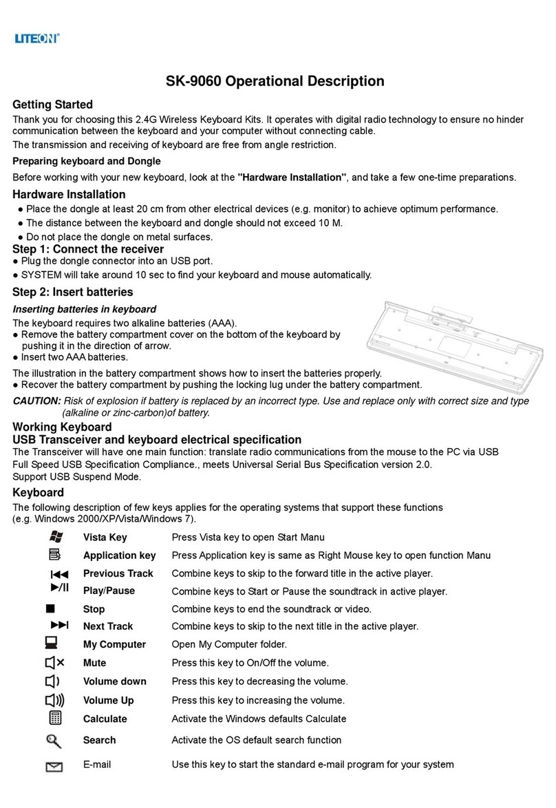 LiteOn SK-9060 Operation manual