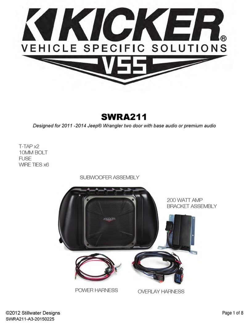 Kicker SWRA211 User manual