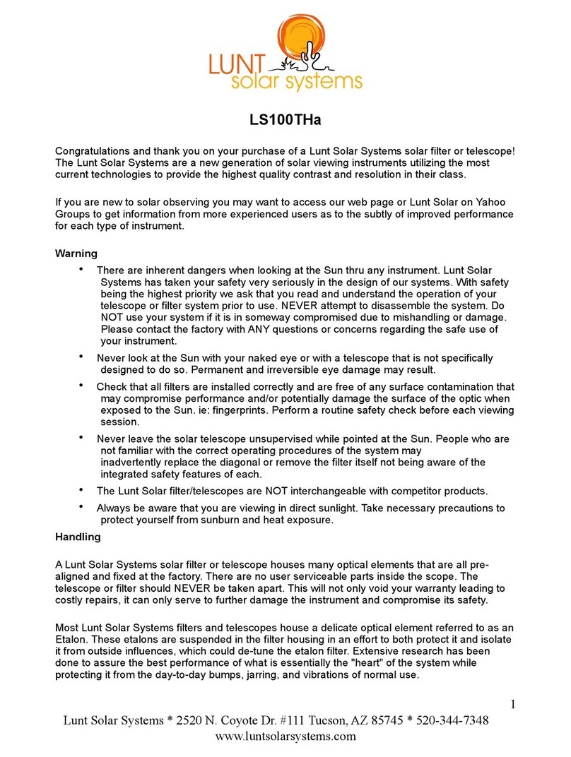 Lunt Solar Systems LS100THa quick start guide