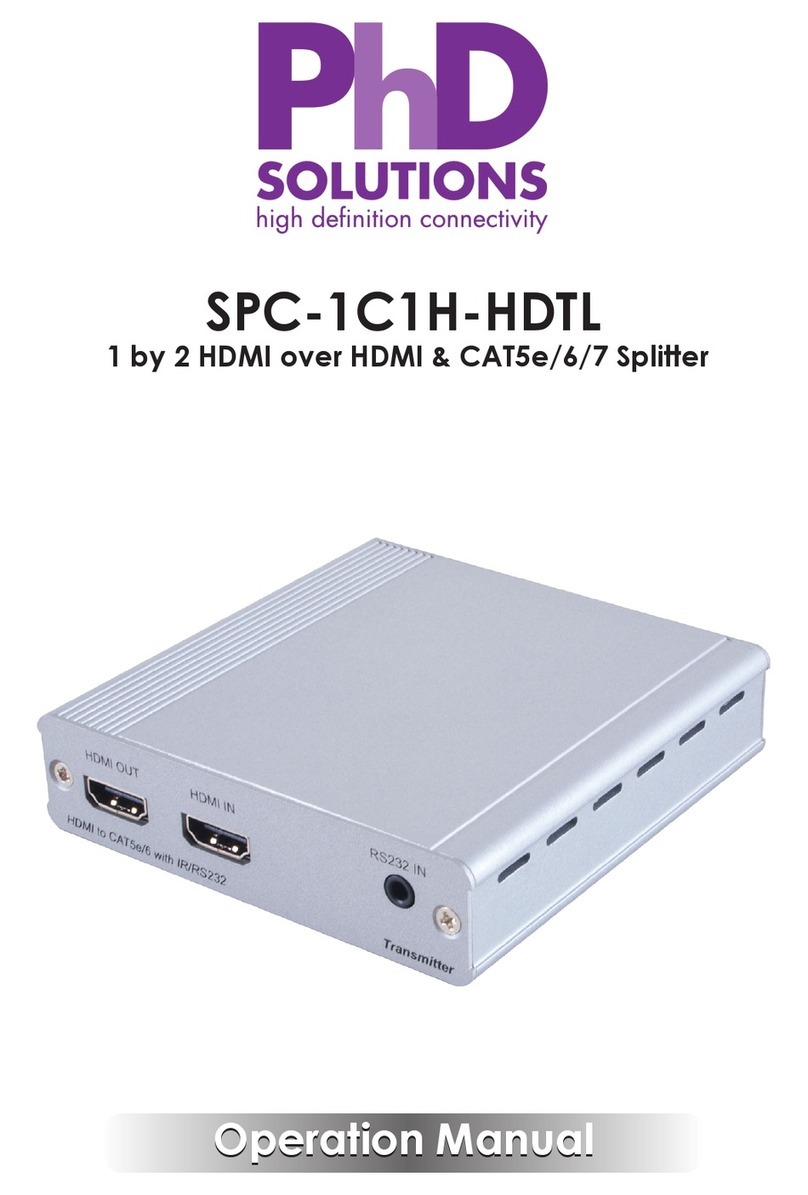 PhDsolutions SPC-1C1H-HDTL User manual