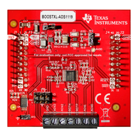Texas Instruments BoosterPack BOOSTXL-ADS1119 User manual Texas Instruments BoosterPack BOOSTXL-ADS1119 User manual