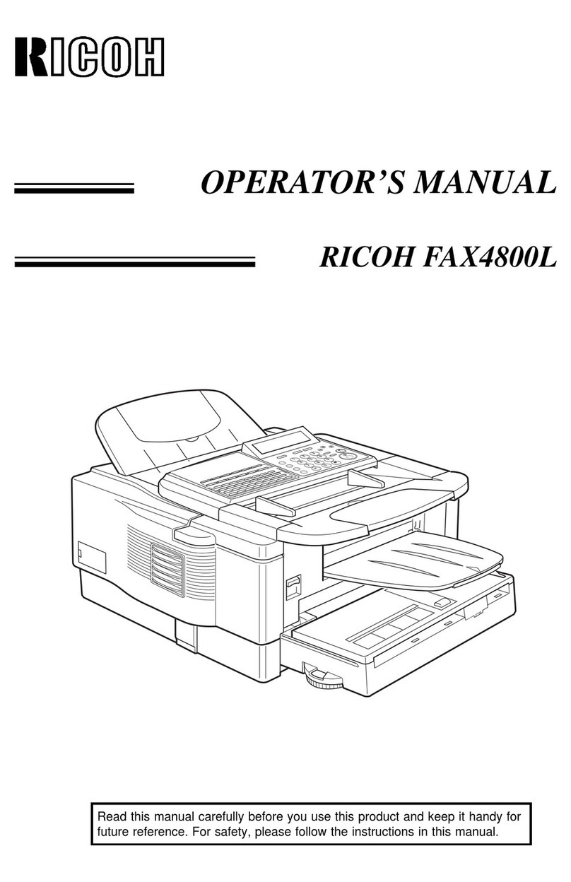 Ricoh FAX4800L Operator's manual Ricoh FAX4800L Operator's manual