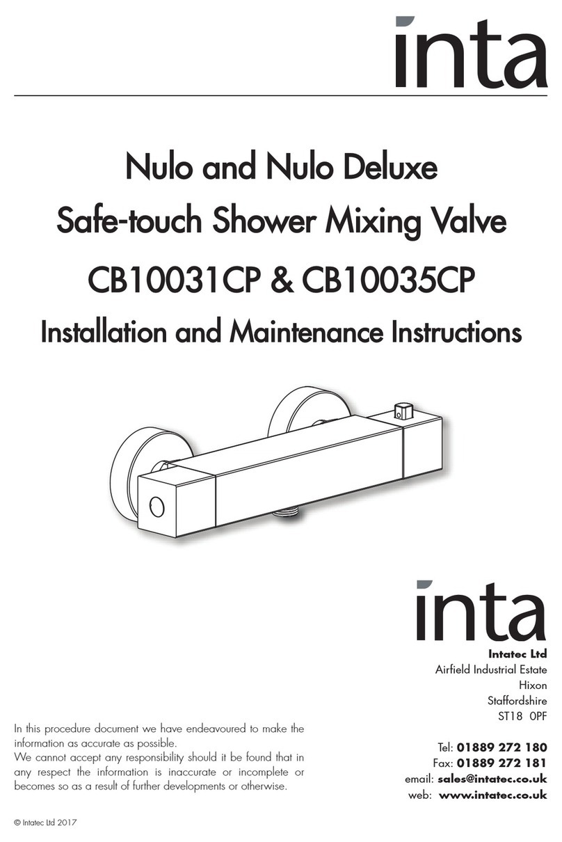 Inta Nulo CB10031CP Installation and maintenance instructions Inta Nulo CB10031CP Installation and maintenance instructions