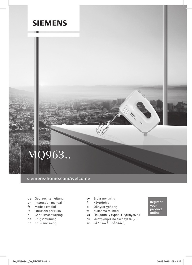 Siemens MQ963 Series User manual