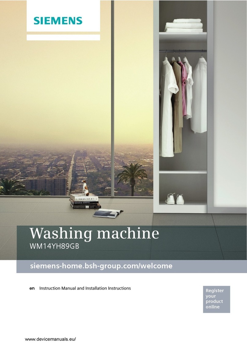 Siemens WM14YH89GB Instruction manual and installation instructions