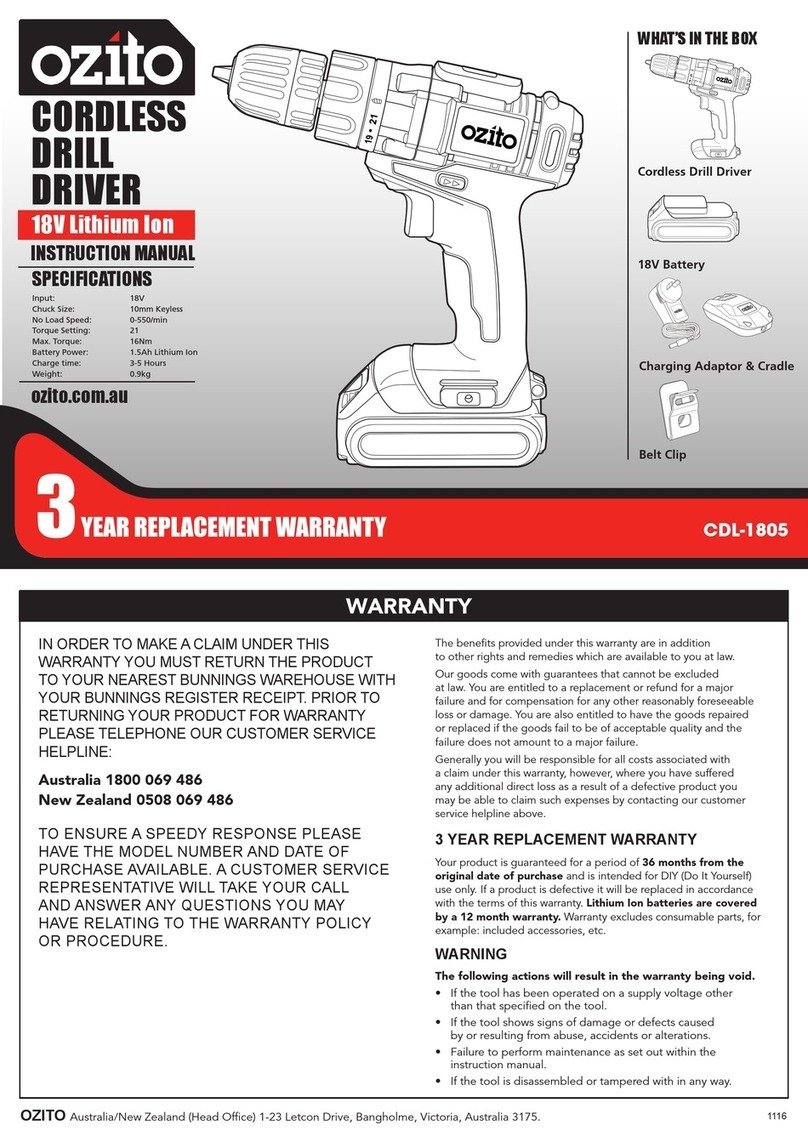 Ozito CDL-1805 instruction manual