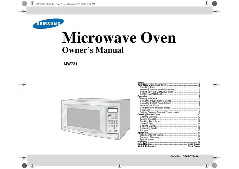 Samsung MW731 owner's manual