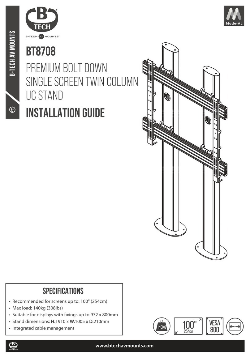 B-Tech AV mounts BT8708 installation guide B-Tech AV mounts BT8708 installation guide