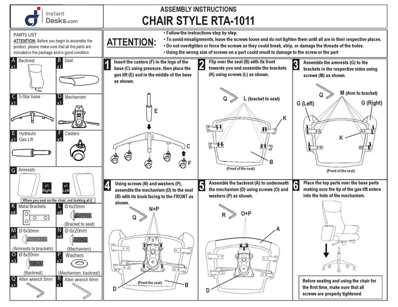 Instant Desks RTA-1011 Assembly instructions Instant Desks RTA-1011 Assembly instructions