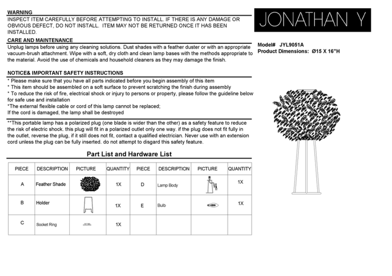 JONATHAN Y JYL9051A User manual JONATHAN Y JYL9051A User manual