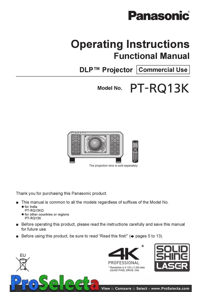 Panasonic PT-RQ13KD User manual