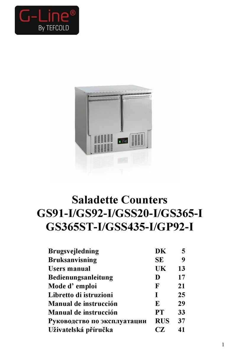 Tefcold G-Line GS91-I User manual