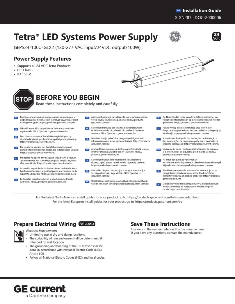 GE Tetra GEPS24-100U-GLX2 User manual