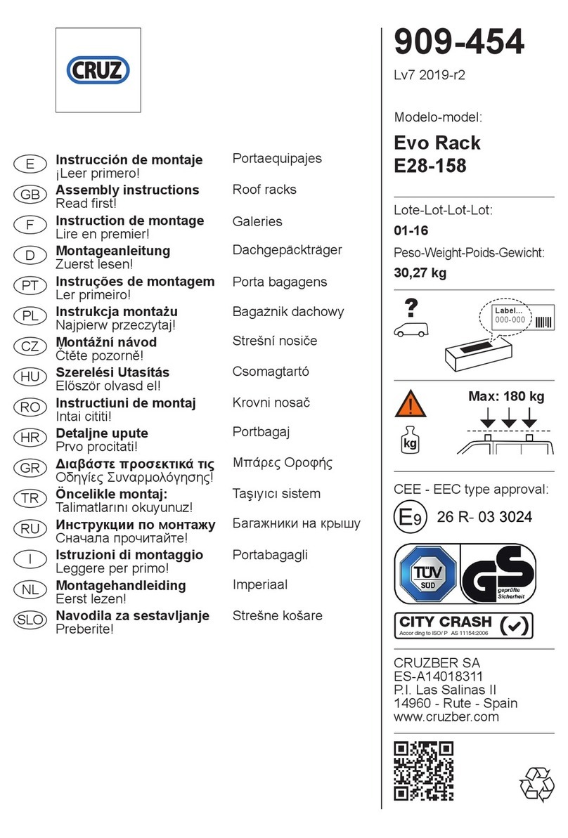 Cruz Evo Rack E28-158 Assembly instructions