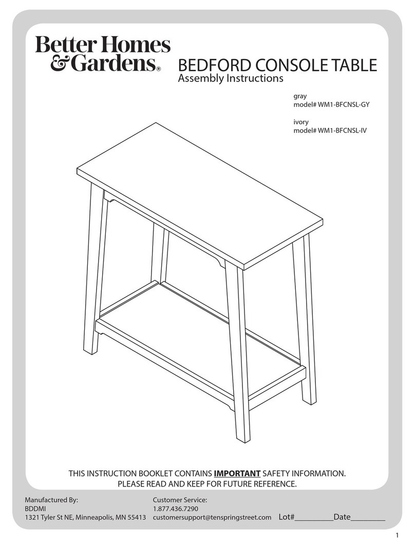 Better Homes and Gardens WM1-BFCNSL-GY Assembly instructions