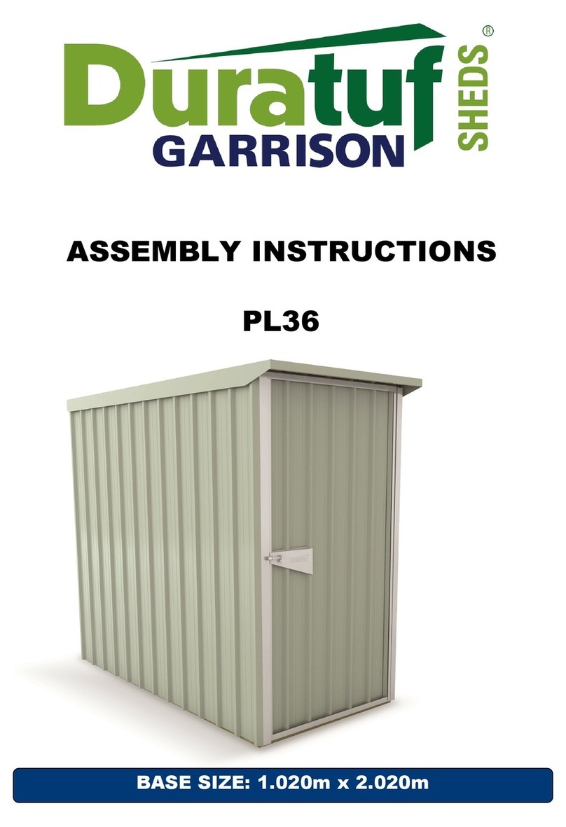 Riverlea Duratuf Garrison Sheds PL36 User manual