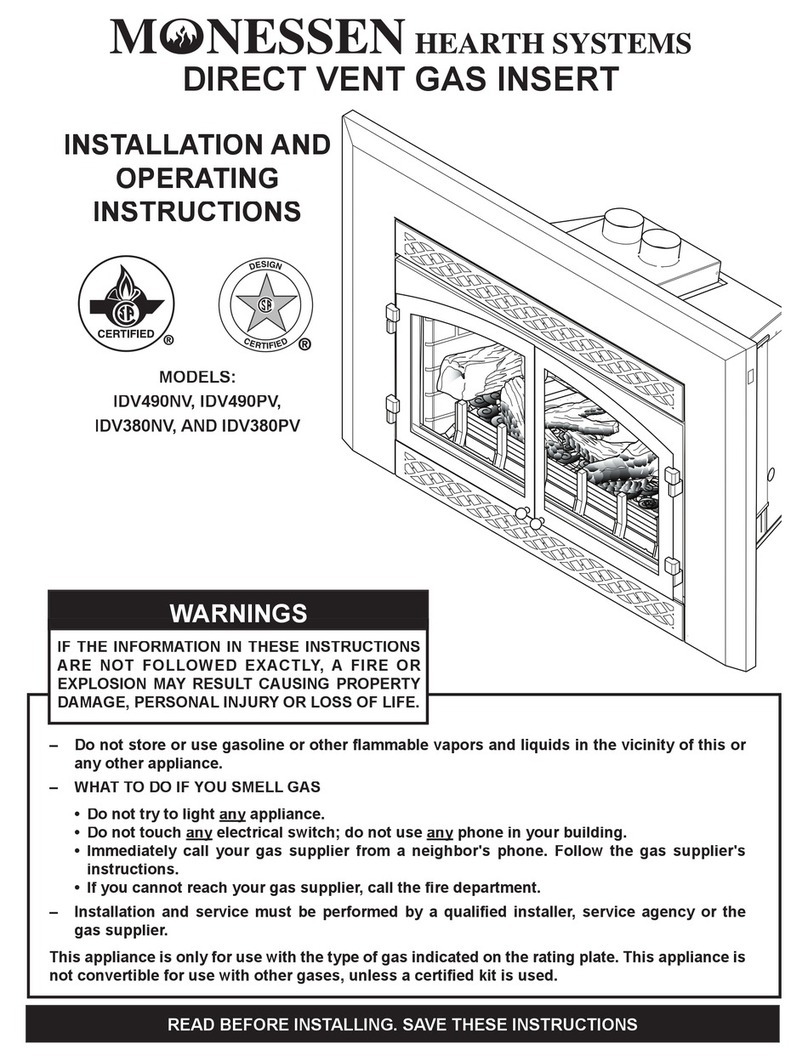 Monessen Hearth IDV490NV User manual