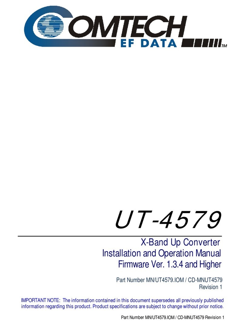 Comtech EF Data UT-4579 User manual