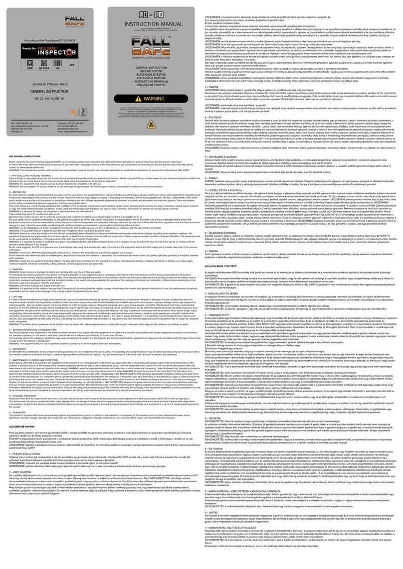 FALL SAFE STD2018 instruction manual