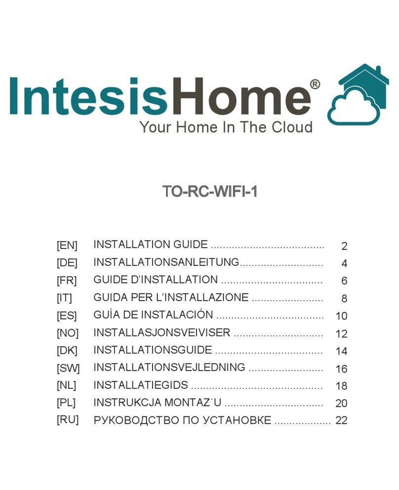 IntesisHome TO-RC-WIFI-1 installation guide