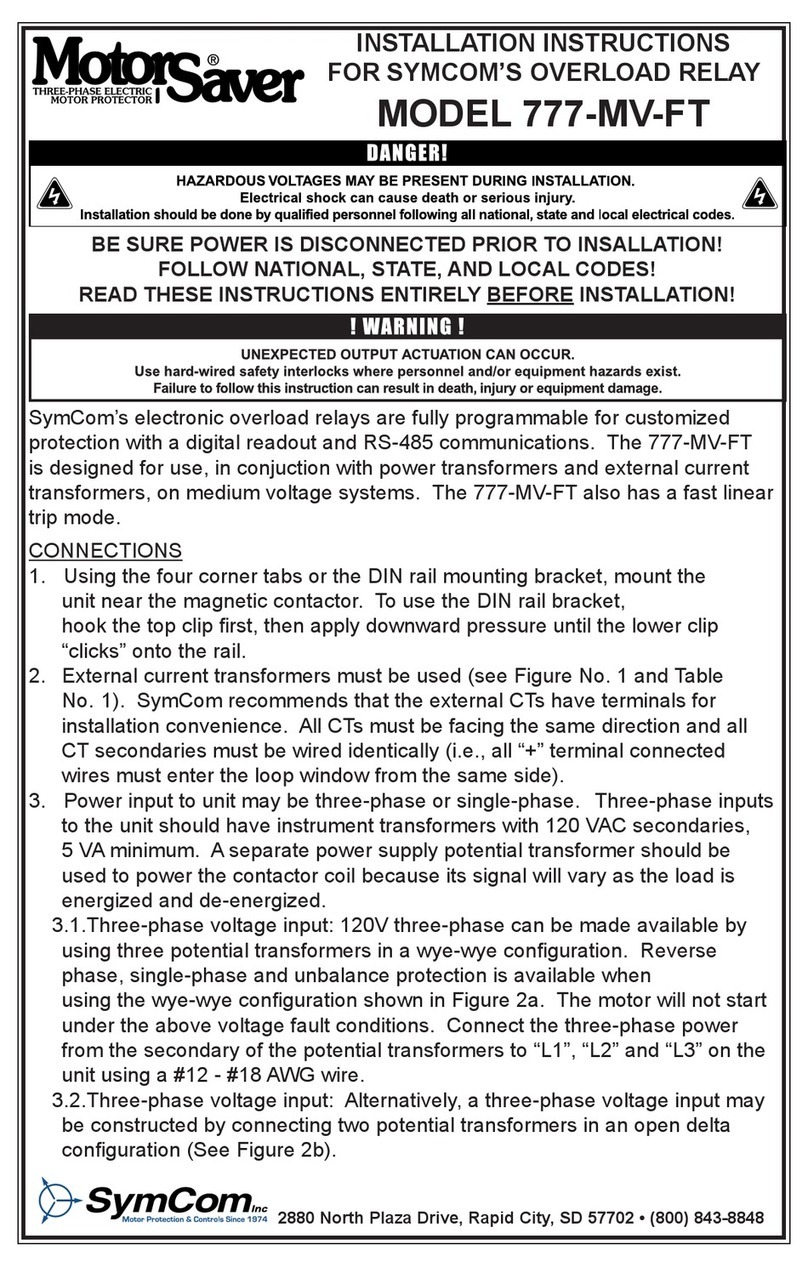 SymCom MotorSaver 777-MV-FT installation instructions