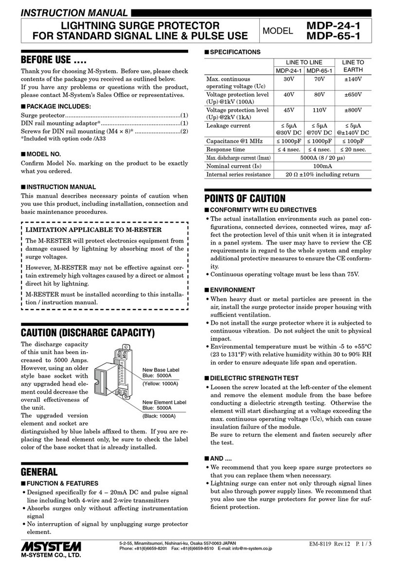 M-system MDP-24-1 instruction manual