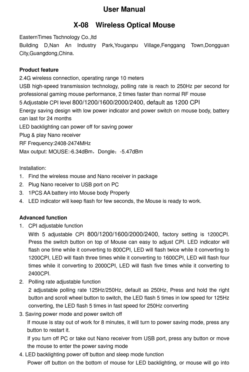 Eastern Times Technology X-08 User manual Eastern Times Technology X-08 User manual