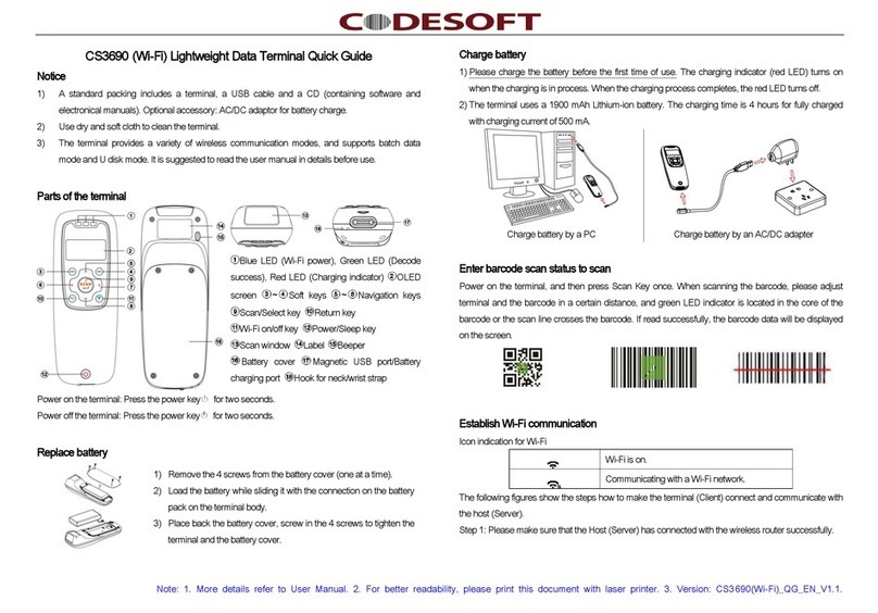 Codesoft CS3690 quick guide