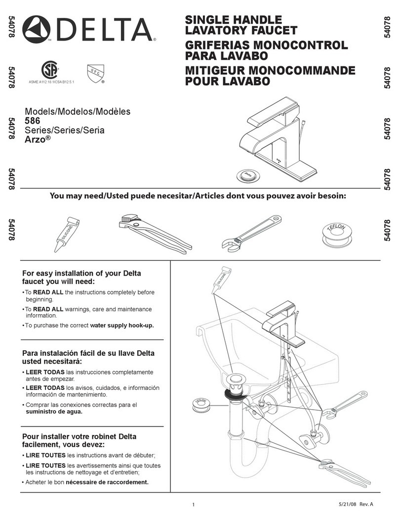 Delta Arzo 586-SS Series manual