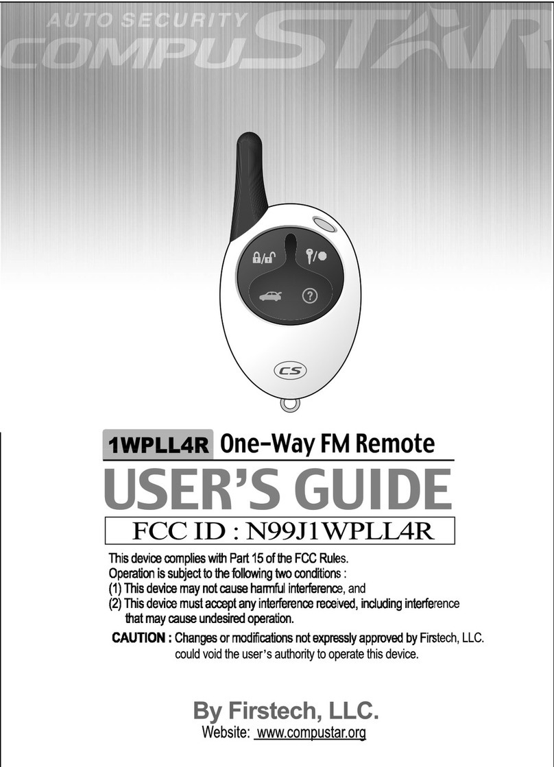 Firstech CompuSTAR 1WPLL4R User manual